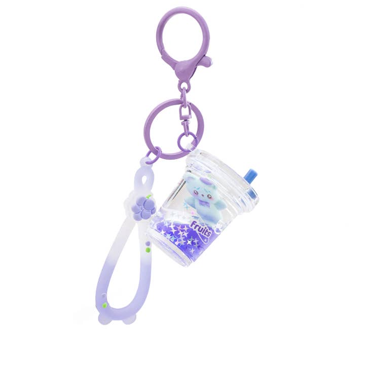 Llavero Sensorial Efecto Líquido Frutas Divertidas (12 unidades/caja) para venta al por mayor de Kawaii Slime Company