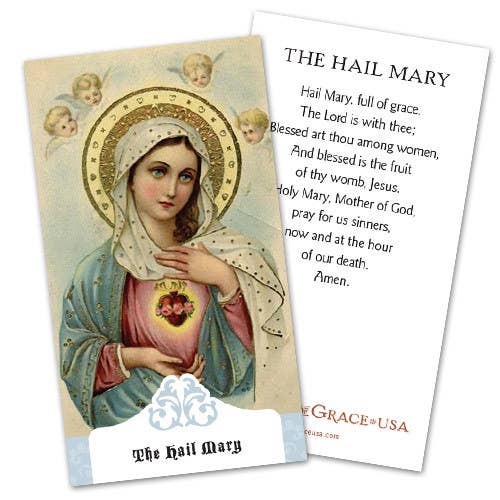 The Retro - a Full of Grace USA Company - Wholesale Religious Card - Hail Mary Holy Card
