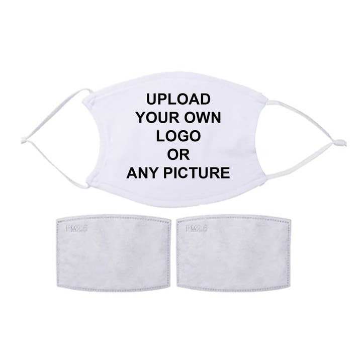 Monogramonline Inc. - Venta al por mayor Mascarilla facial protectora - Mascarilla facial personalizada con fotos | Sube tu foto, logotipo o cualquier diseño5