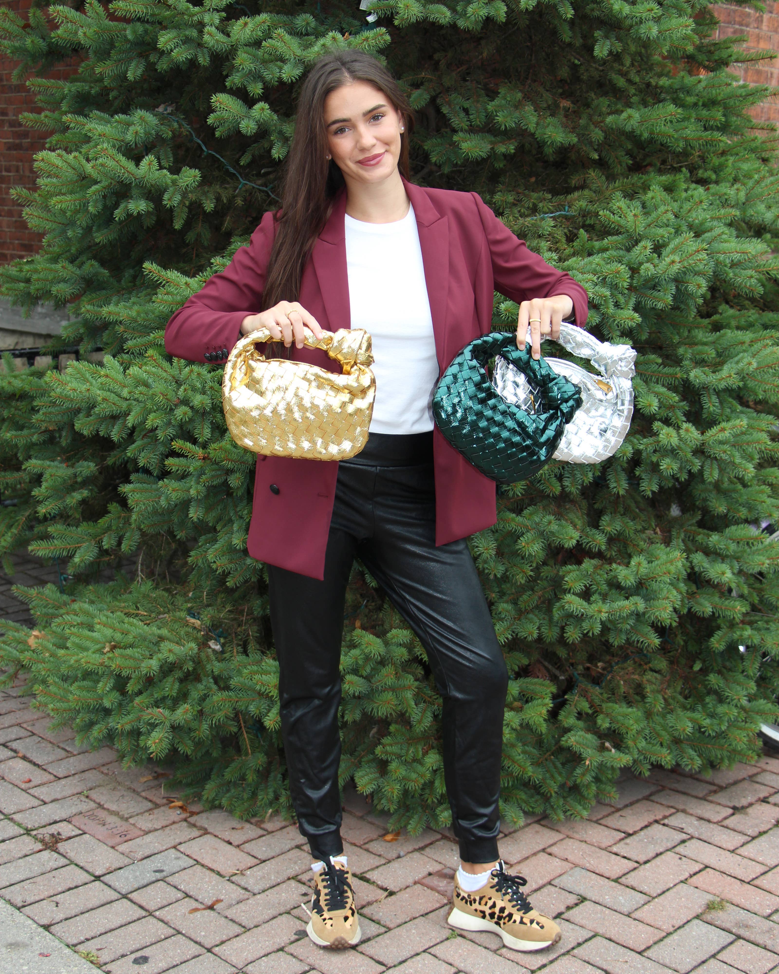 Lemonbella - Vendita all'ingrosso Borsa con manico - Donna - Borsa a mano Ava Woven Knotted Almond 6