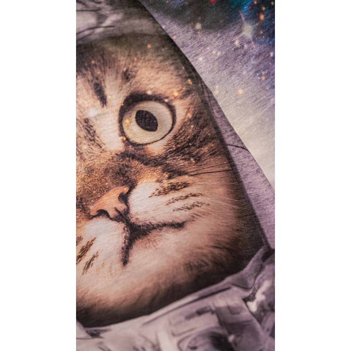 Eagle Rock Werkshop® - Wholesale Tapestry/Textile - Space Cat - Catstronaut - Chenille Tapestry with Tassels2