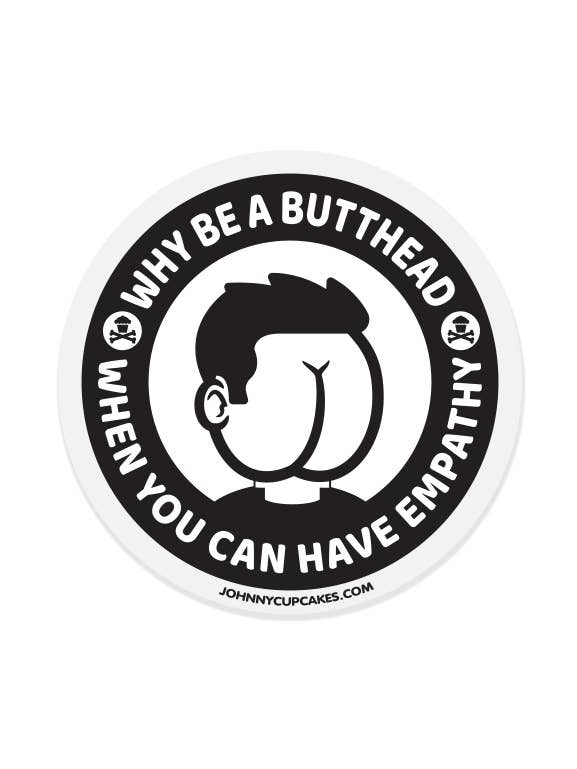 Why be a Butthead Sticker for wholesale by Johnny Cupcakes