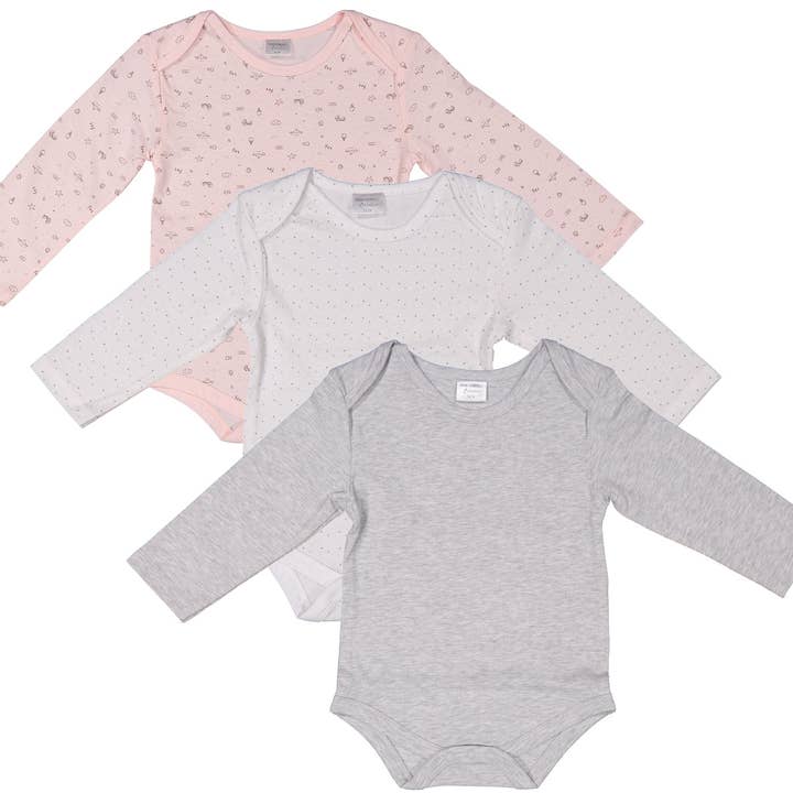 3 Förpackningar Långärmad Baby Bodysuit för wholesale av FRANK HERMANOS