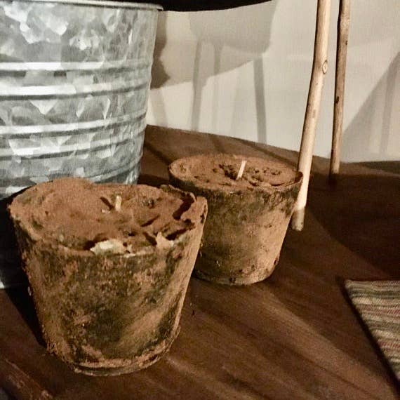 The Cranberry Cornstalk Co. - Wholesale Pillar Candle - Blackened Beeswax Grungy Primitive Candle Decor