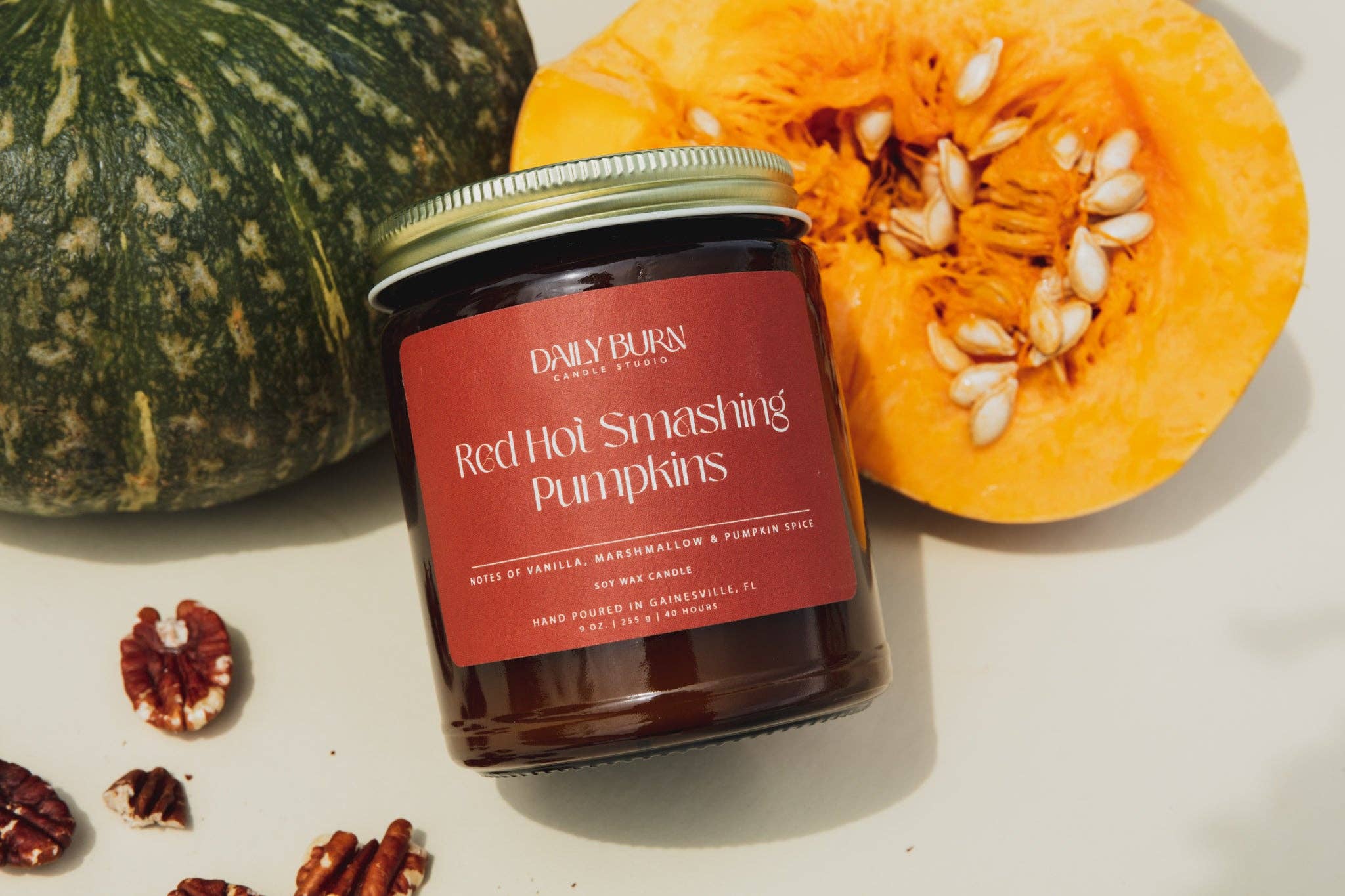 Daily Burn Candle Studio - Wholesale Jar/Filled Candle - Red Hot Smashing Pumpkins Candle