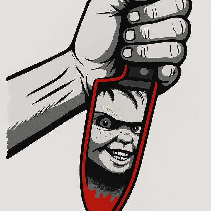 MAO Wholesale - Wholesale Decorative Tabletop Object - Halloween Chucky Knife – Horror Movie Prop Decor1