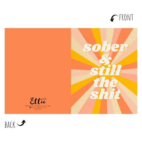 As Told By Ellie - Wholesale Congratulations Card - Funny Sober Gifts, Sobriety Card, Proud of You Sober Gift