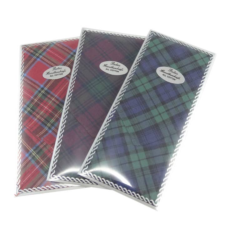 Ladies Assorted Tartan Handkerchiefs for wholesale by Glen Appin Of Scotland