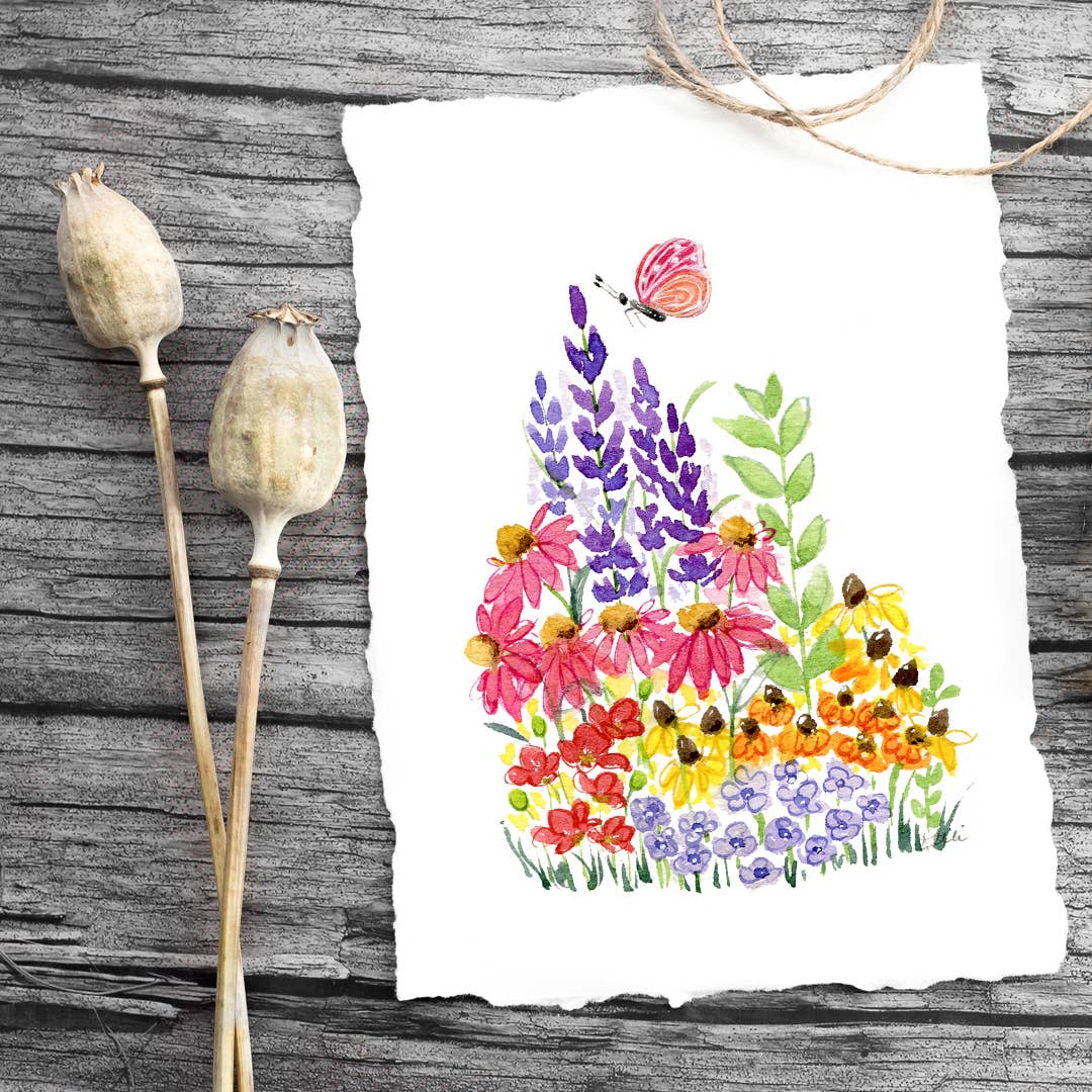 Kelli McNichols Art - Wholesale Everyday Greeting Card - Wildflower Garden1