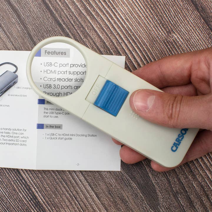 Handheld Loupe 7X Éclairée Par LED pour la vente par Carson EU