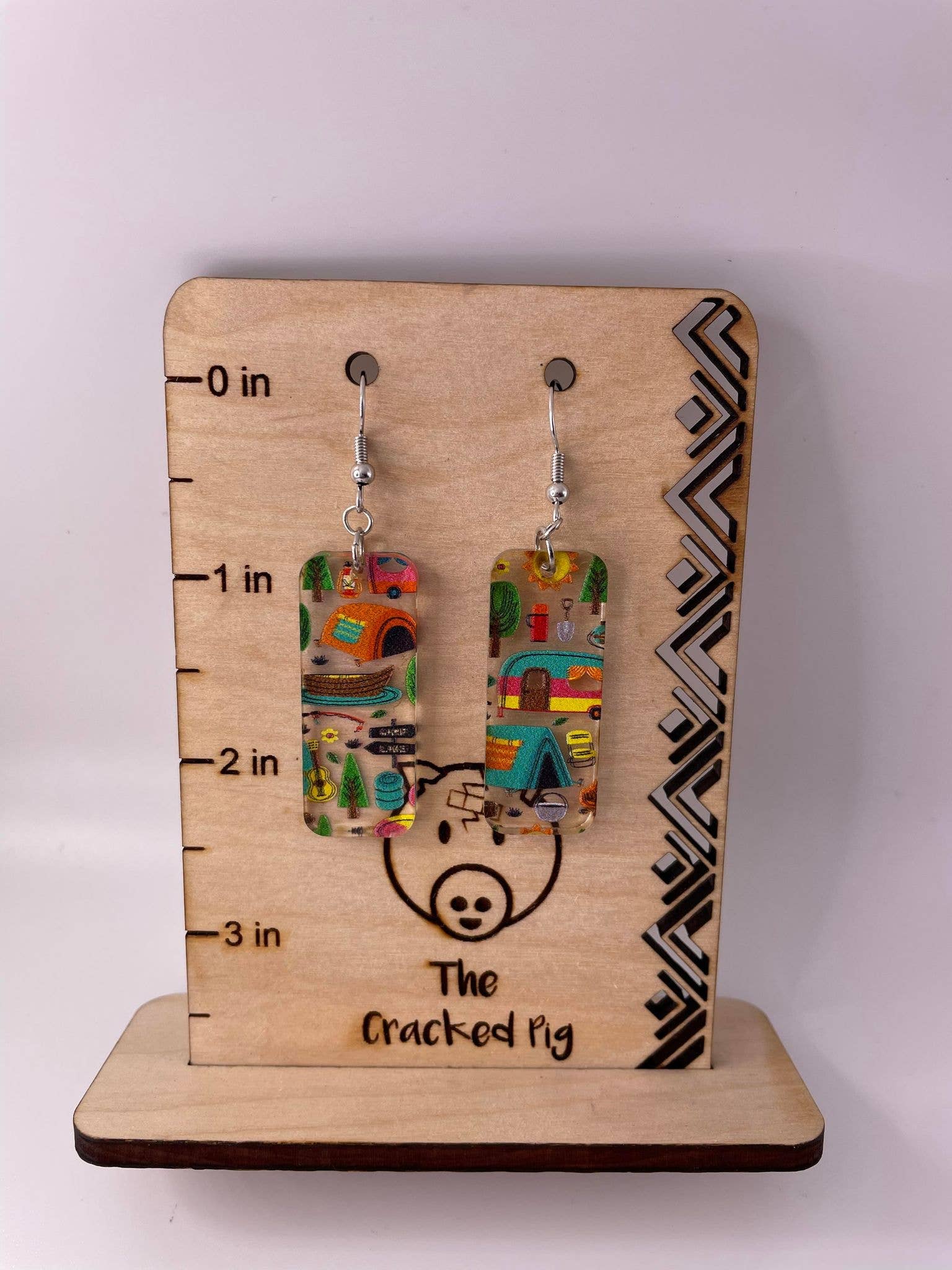 The Cracked Pig - Wholesale Dangle Earrings - Camping Themed Earrings | Stainless Steel Hardware1