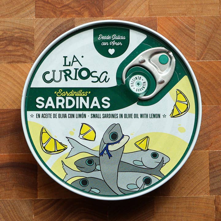 FishNook Tinned Seafood Co. - Wholesale Tinned Fish - La Curiosa Small Sardines w/ Lemon in Olive Oil, 4.2oz0