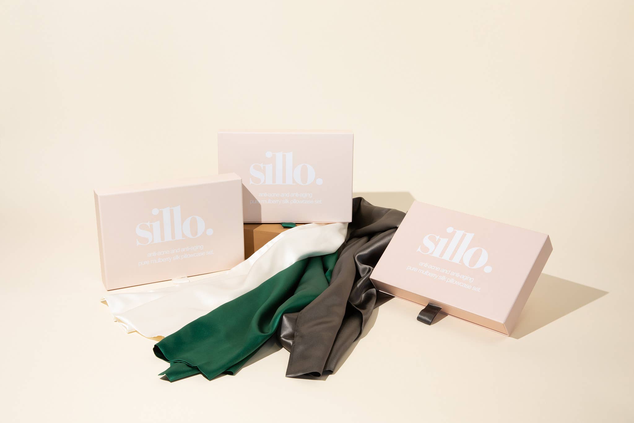 Sillo. – Großhandel Kopfkissenbezug – Sillo Seidenkissenbezüge (Queen) - 2er-Pack + Waschbeutel - Anti-Akne4