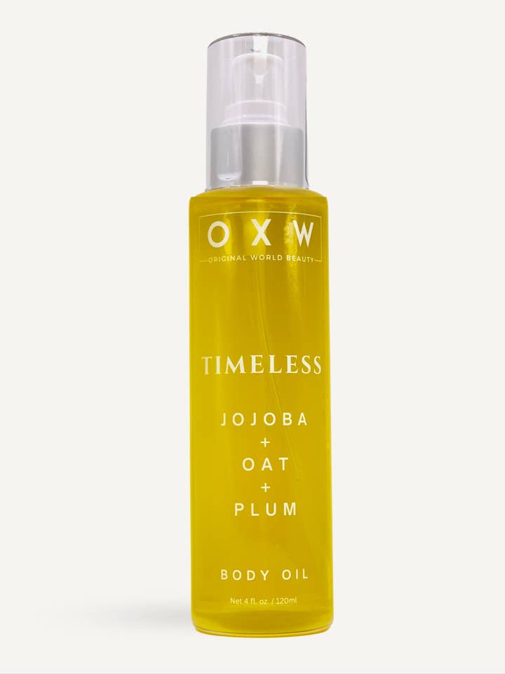 Timeless Body Oil with Jojoba, Plum & Oat Ceramide-Rich Oil for wholesale by OXW Beauty