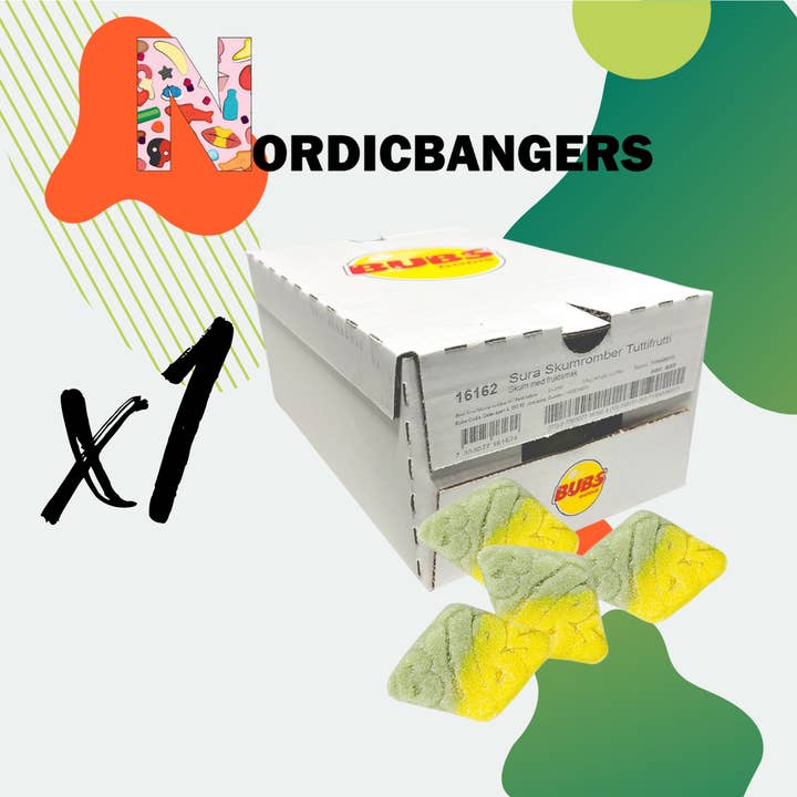 Nordicbangers - Swedish Candy - Wholesale Gummy - Bubs Swedish Candy Sour Foam Rhomb 2.6kg Box