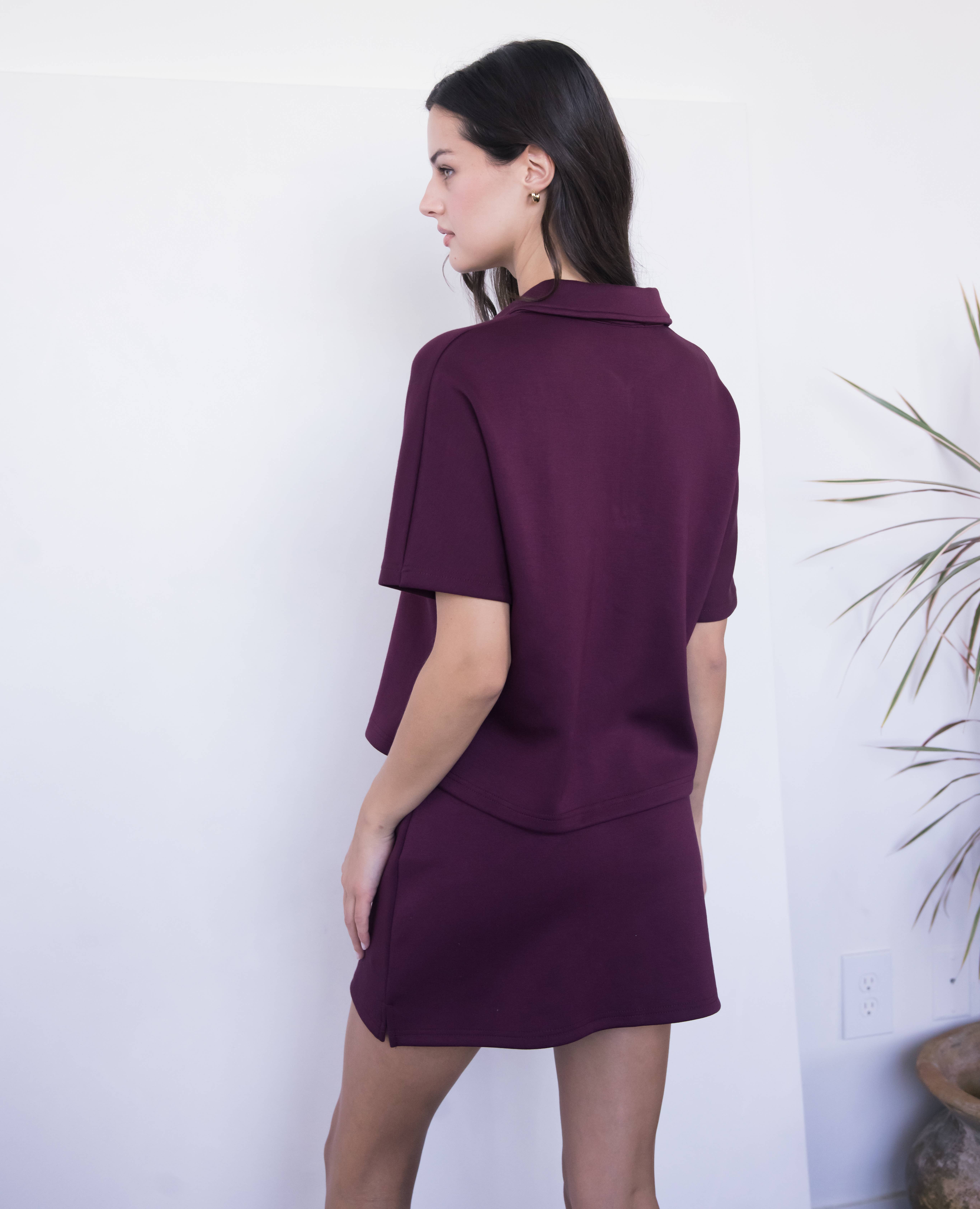 P. CILL - Wholesale Knit Top - Women's - P. CILL Butter Modal Short Sleeve Quarter Zip Top18