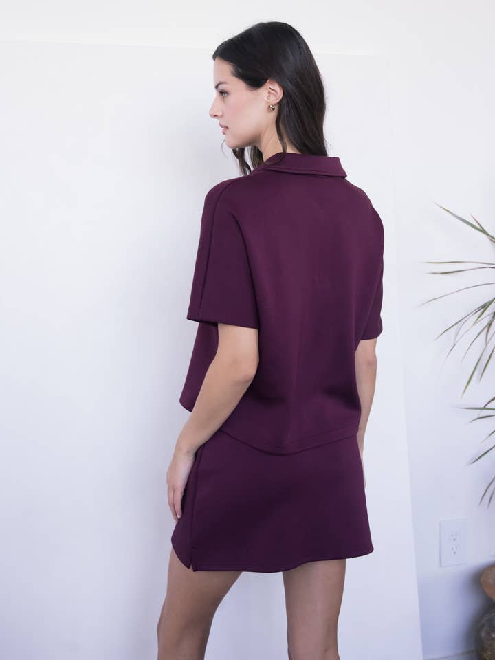 P. CILL - Wholesale Knit Top - Women's - P. CILL Butter Modal Short Sleeve Quarter Zip Top18