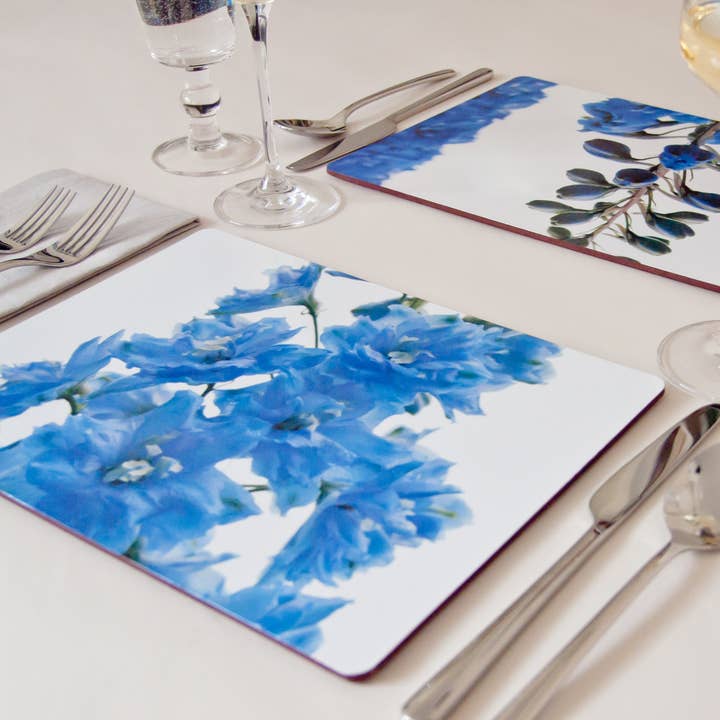 Gregory Dennis Design - Wholesale Placemat - 6 Floral Placemats - Delphinium9