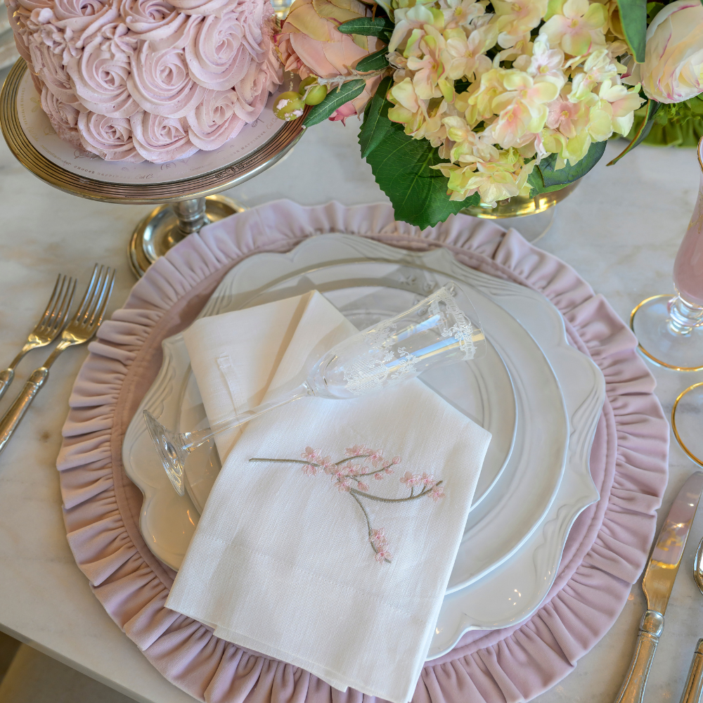 Arte Italica & Crown Linen Designs - Wholesale Tea Towel - Cherry Blossom Towel1