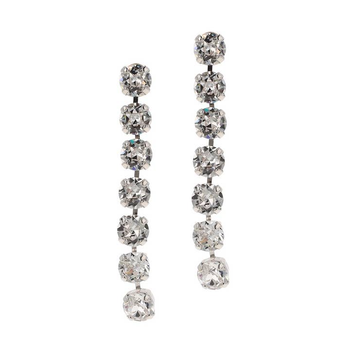 Crystal Serenity Ohrringe — Rhodium für den Großhandel von OTAZU