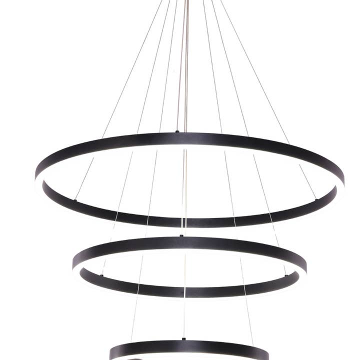 Hængelampe Neo Sort | 3-Ring 40+60+80cm for engroshandel hos Luxury Living