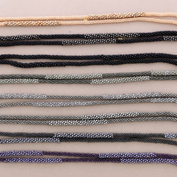 Sonata - Venta al por mayor Collares de cadenas y eslabones - Collar Largo Bicolor Cristales Facetados3