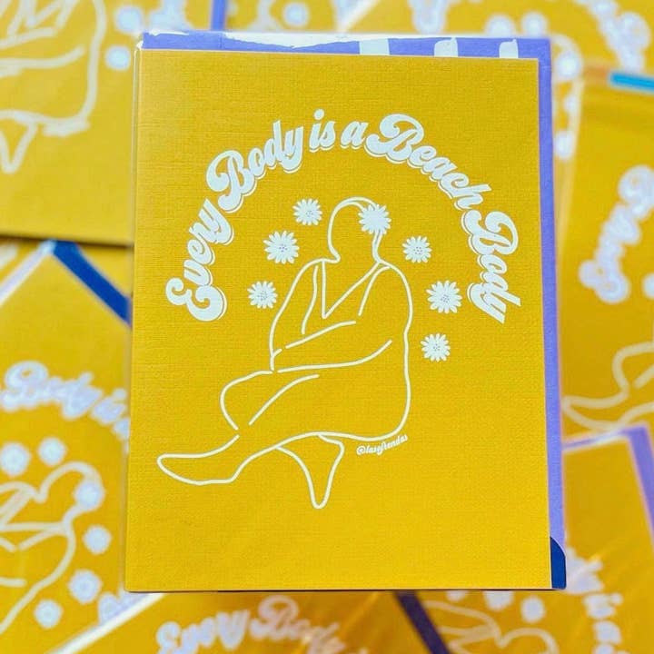 Every Body is a Beach Body Greeting Card for wholesale by Las Ofrendas