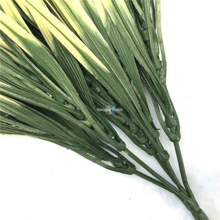 Designer Plants AU - Wholesale Artificial plant - Yellow Tipped Grass Stem UV Resistant 35cm1