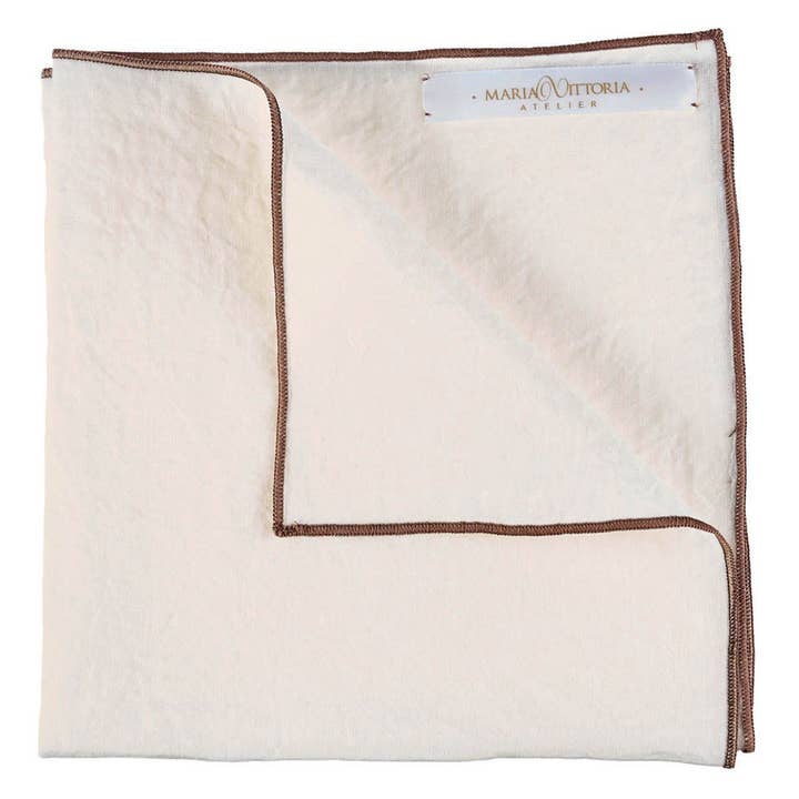 Délavé Hvid linned serviet for engroshandel hos Maria Vittoria Atelier