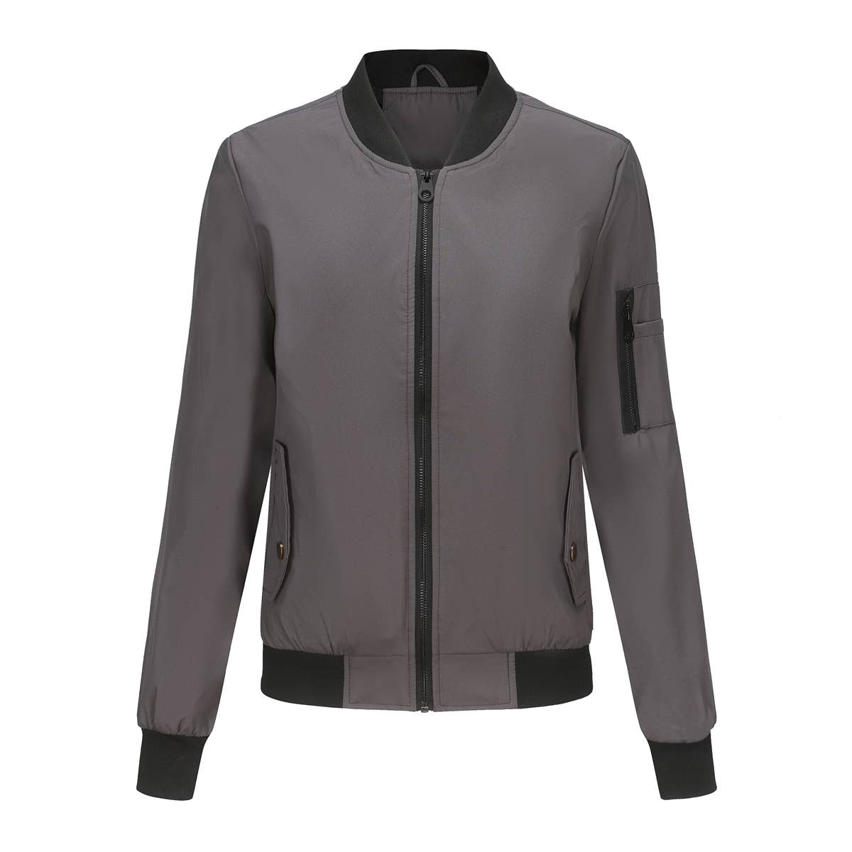 Rosa Clothing - Wholesale Bomber Jacket - Women's - zip front bomber jacket with side pocket0