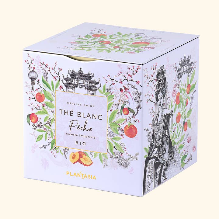 PROVENCE D'ANTAN - Wholesale Health/Detox Tea - Organic White Peach Tea* - Metal Cube 24 sachets0