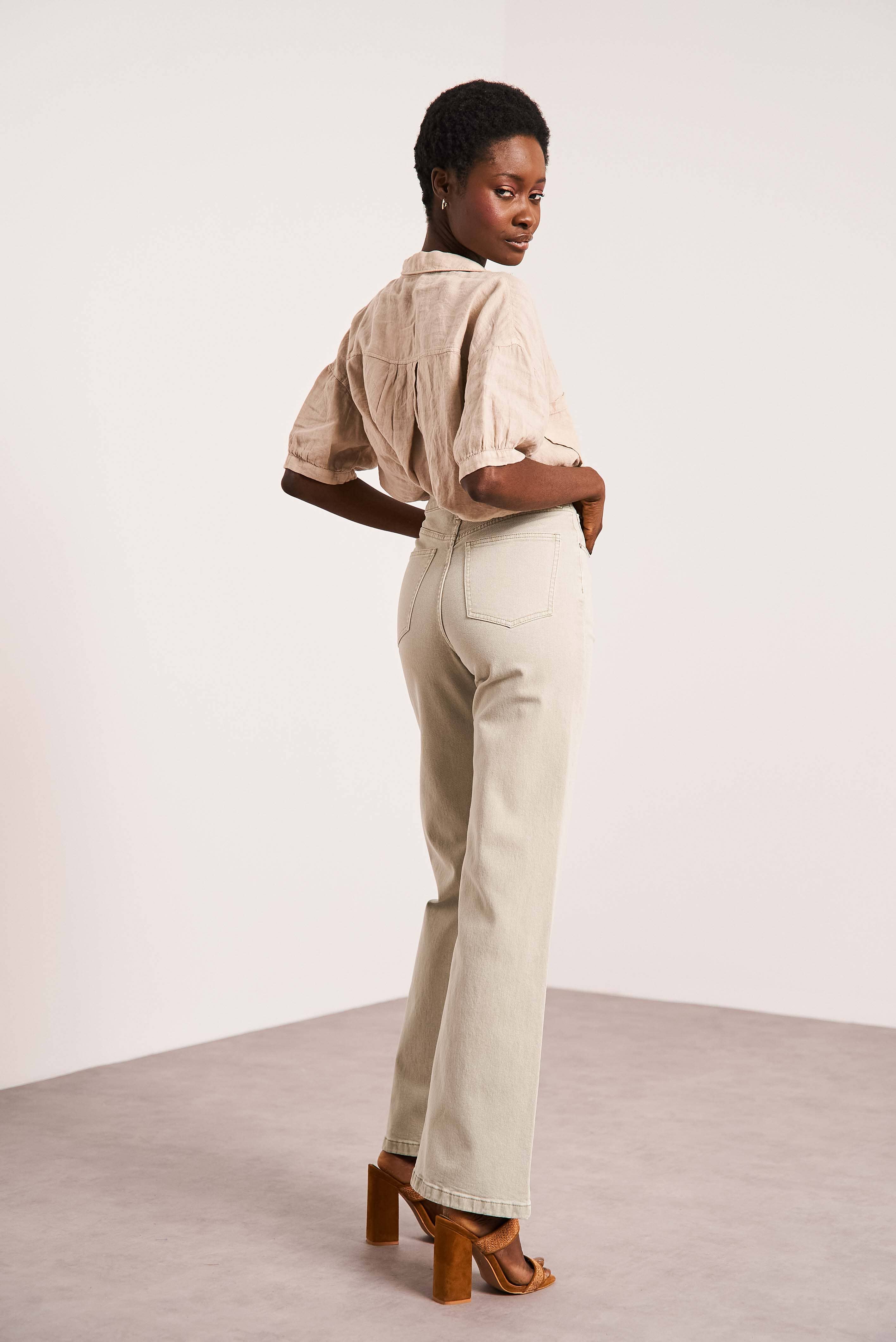 Oraije Paris - Vendita all'ingrosso Jeans - Donna - Jeans Barbara a gamba larga42