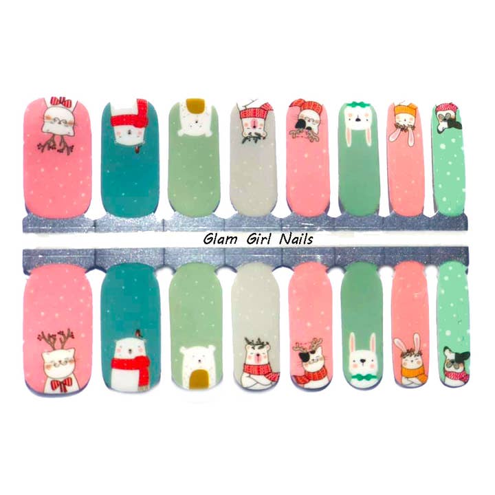 Holiday Animals Weihnachts-Nagelwickel für den Großhandel von Glam Girl Nails