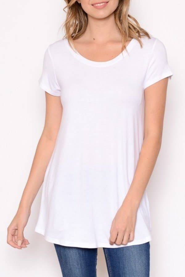 Chris & Carol Apparel - Wholesale Tunic - Women's - XJ413145T - Perfect Solid Plus Size Basic Tee Short Sleeve3
