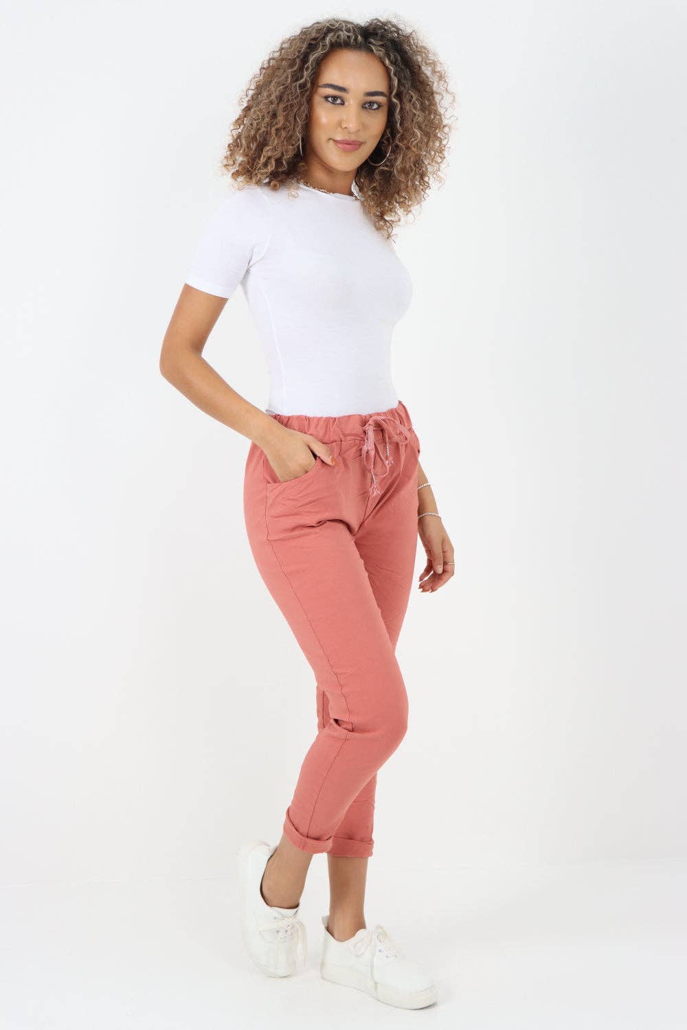 Miss Bold – Großhandel Hose – Damen – Einfarbige Zauberhose für Damen, italienisch, mehrfarbig64