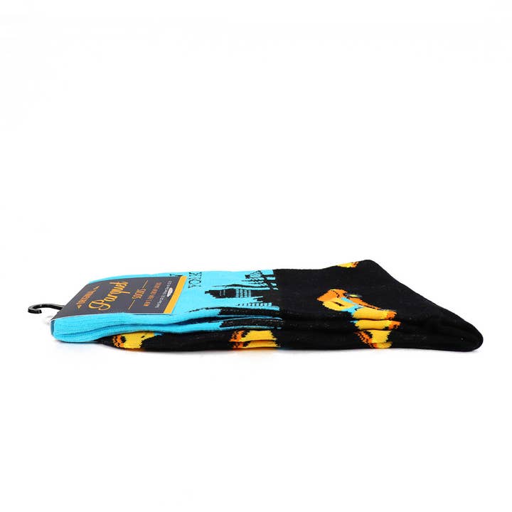 Selini New York - Wholesale Socks - Men's - Taxi Cabs and New York Skyline Socks for Men