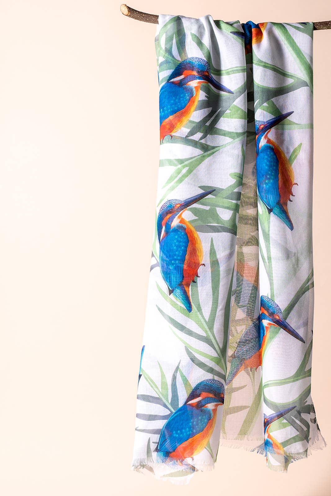 Taylor Hill Scarves & Co - Vendita all'ingrosso Sciarpa - Donna - AGCS1009: Bianco: Sciarpa Kingfisher Bird5