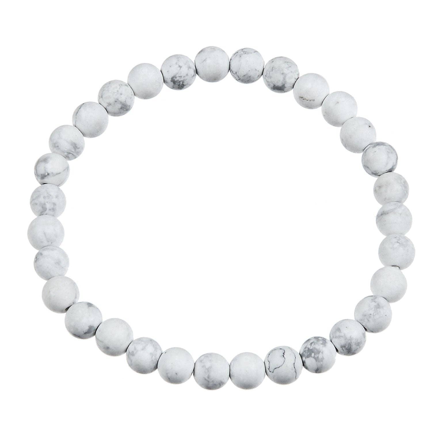 Ole - Wholesale Beaded Bracelet - Composed Howlite Stretch Bracelet B1971-6MM0