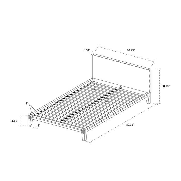 Style In Form - Wholesale Bed - Luna Wood Tool-Free Double Bed - Coffee1