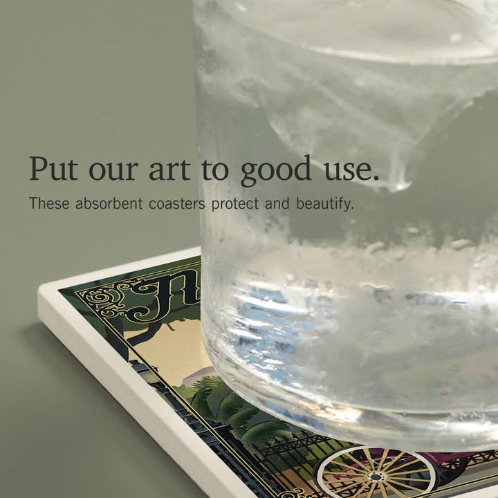 Lantern Press - Wholesale Coasters - CERAMIC COASTER New Orleans, Louisiana, Litho3