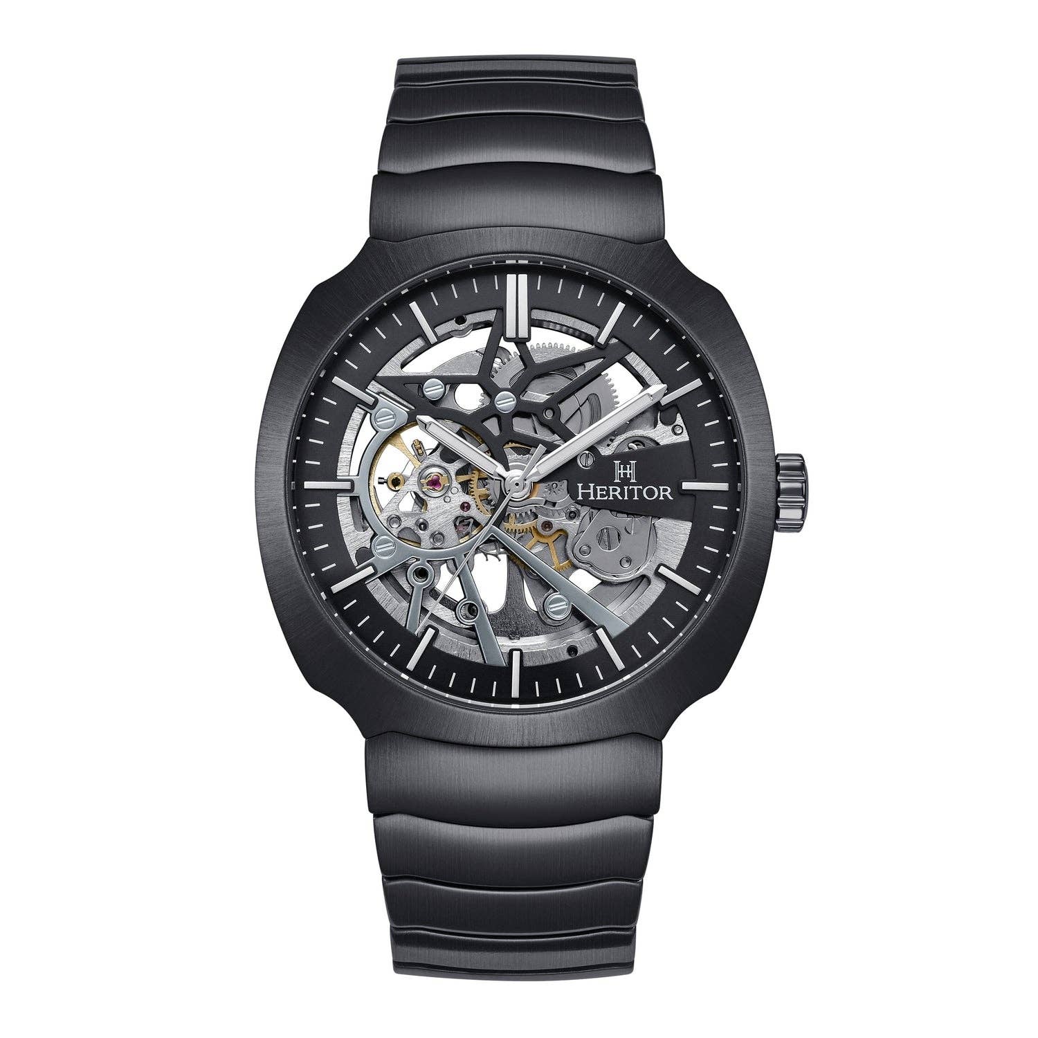 Heritor Automatic - Wholesale Wrist Watch - Men's - Heritor Automatic Magnus Skeleton Bracelet Watch5