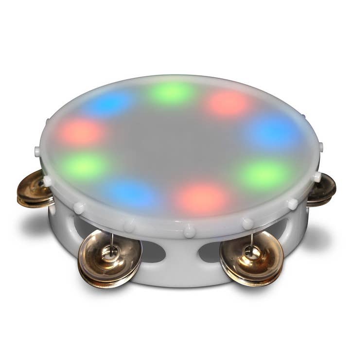 Blinkee.com, LLC - Wholesale Musical Toy - Kids & Baby - LED Multi Colored Round Tambourine