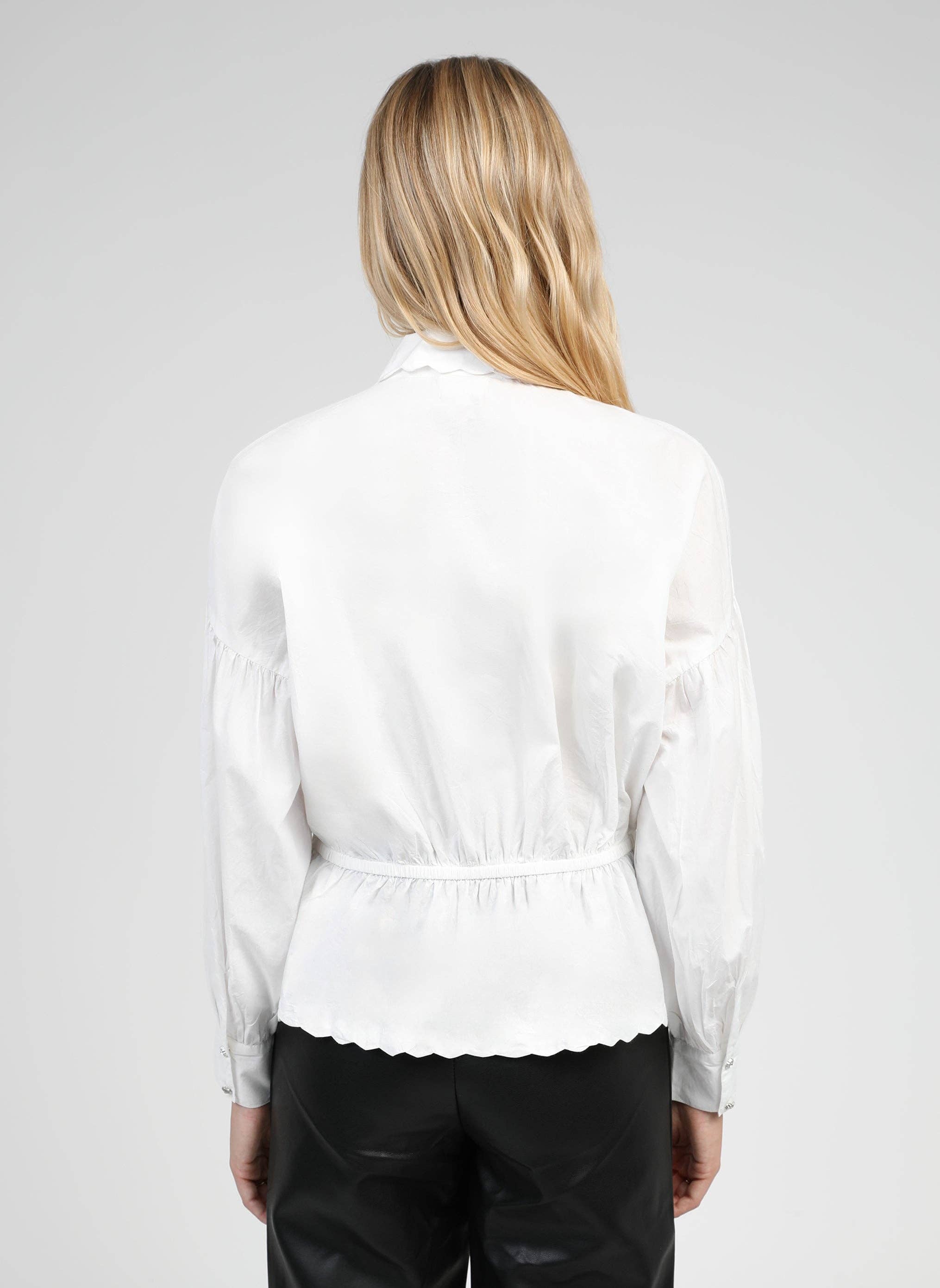An'ge - Wholesale Button Down Shirt - Women's - SANAMA SHIRT white4