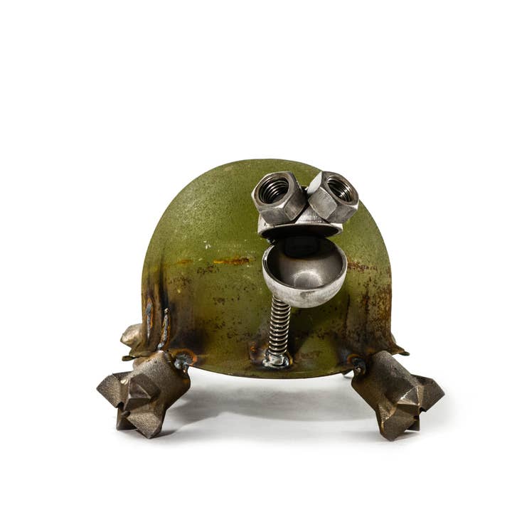 SugarPost - Wholesale Decorative Figurine - Authentic Surplus Army Helmet Turtle Decor