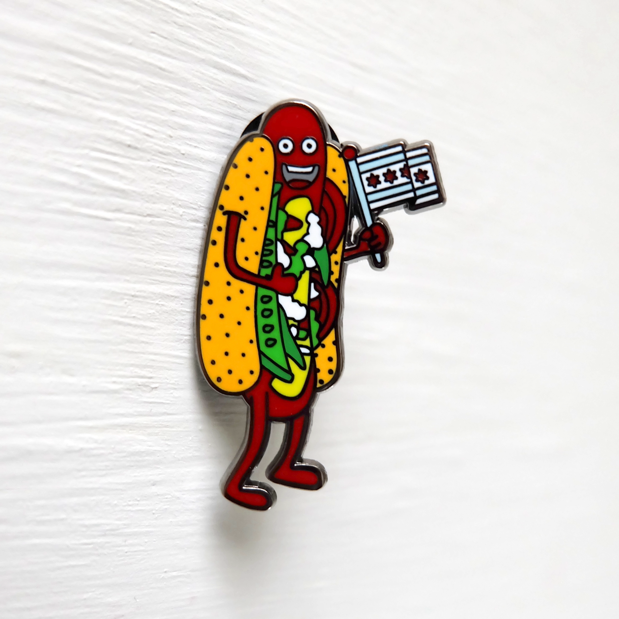 Haha Hot Dogs - Wholesale Lapel Pin/Button - Pin - Chicago Style Hot Dog1