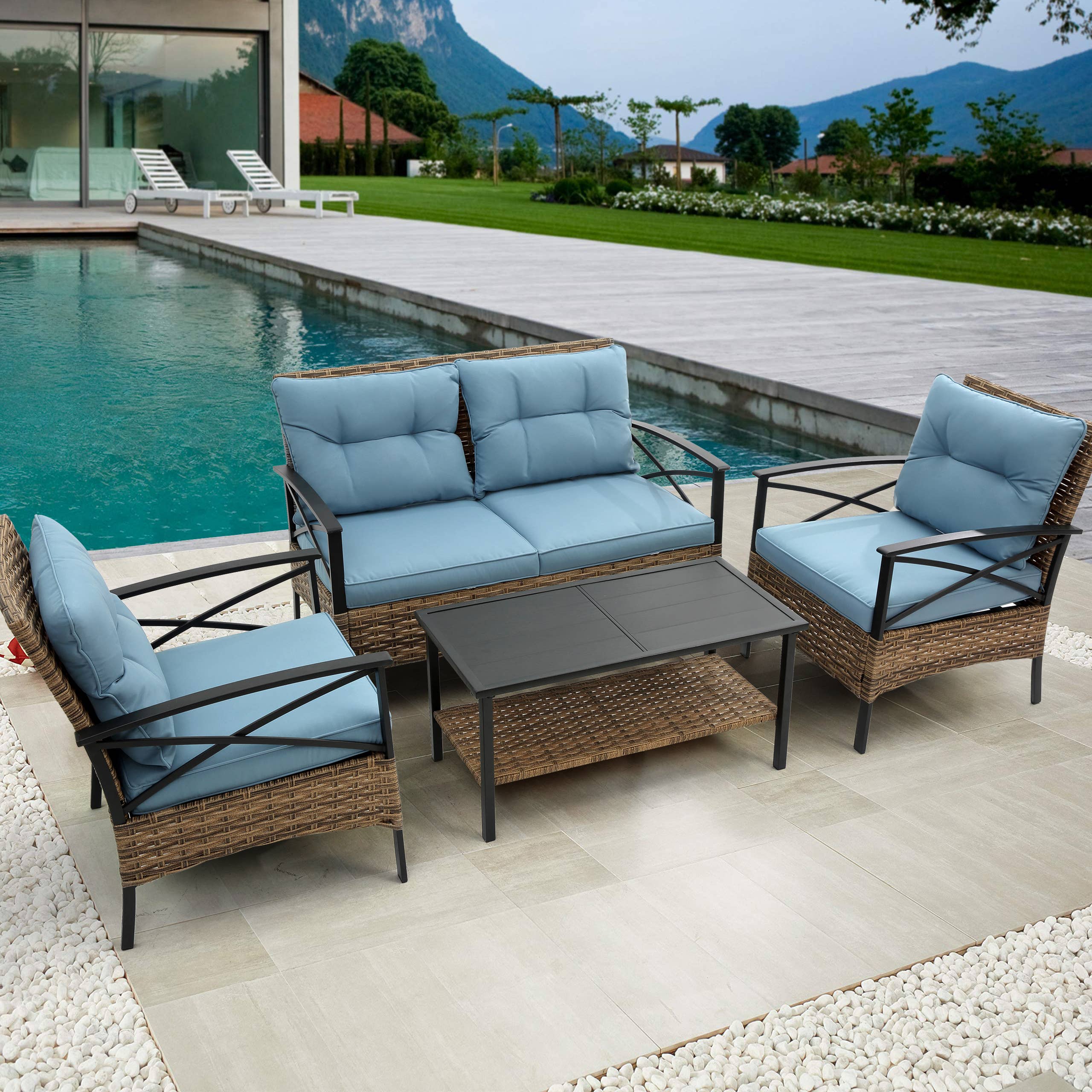 HOMYCASA DESIGN INC - Wholesale Patio Set - All-Weather Outdoor Patio Furniture Sets for Backyard Garden79