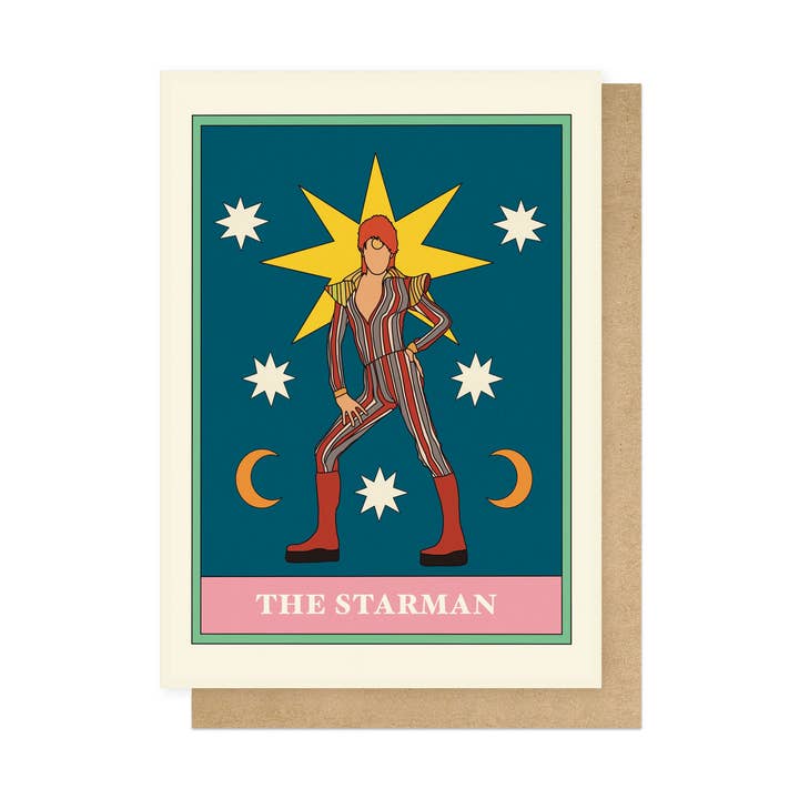 The Starman Greetings Card for wholesale by East End Prints - Greetings Cards & Postcards