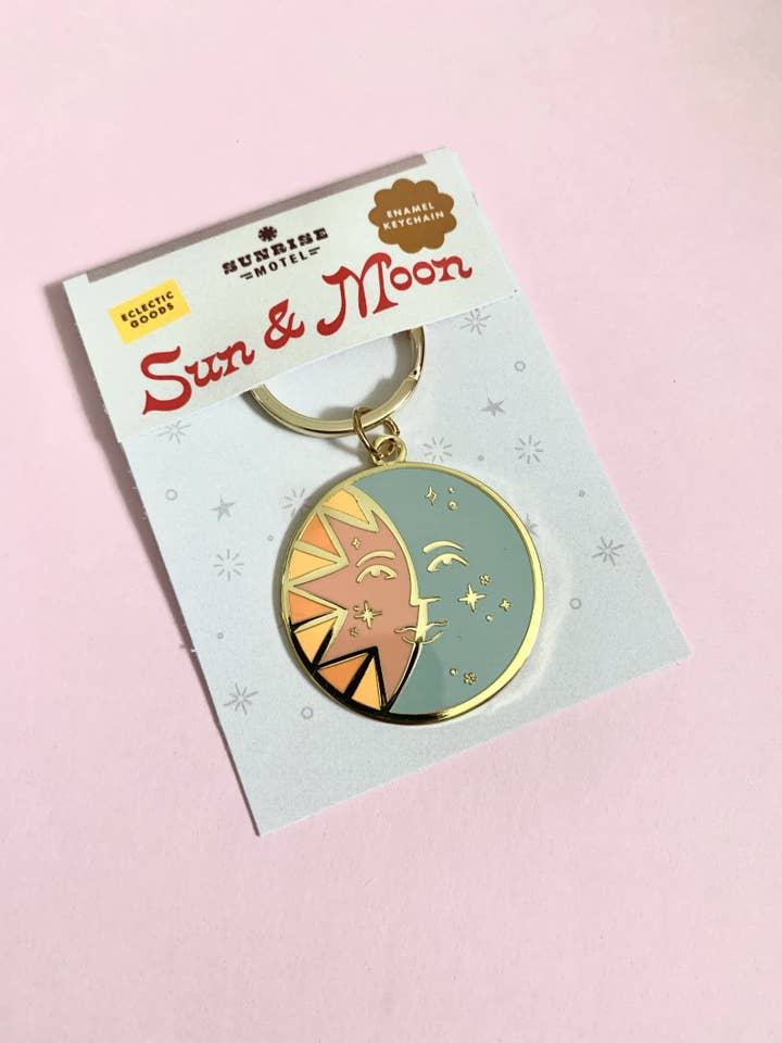 Sun and Moon Keychain for wholesale by sunrise motel