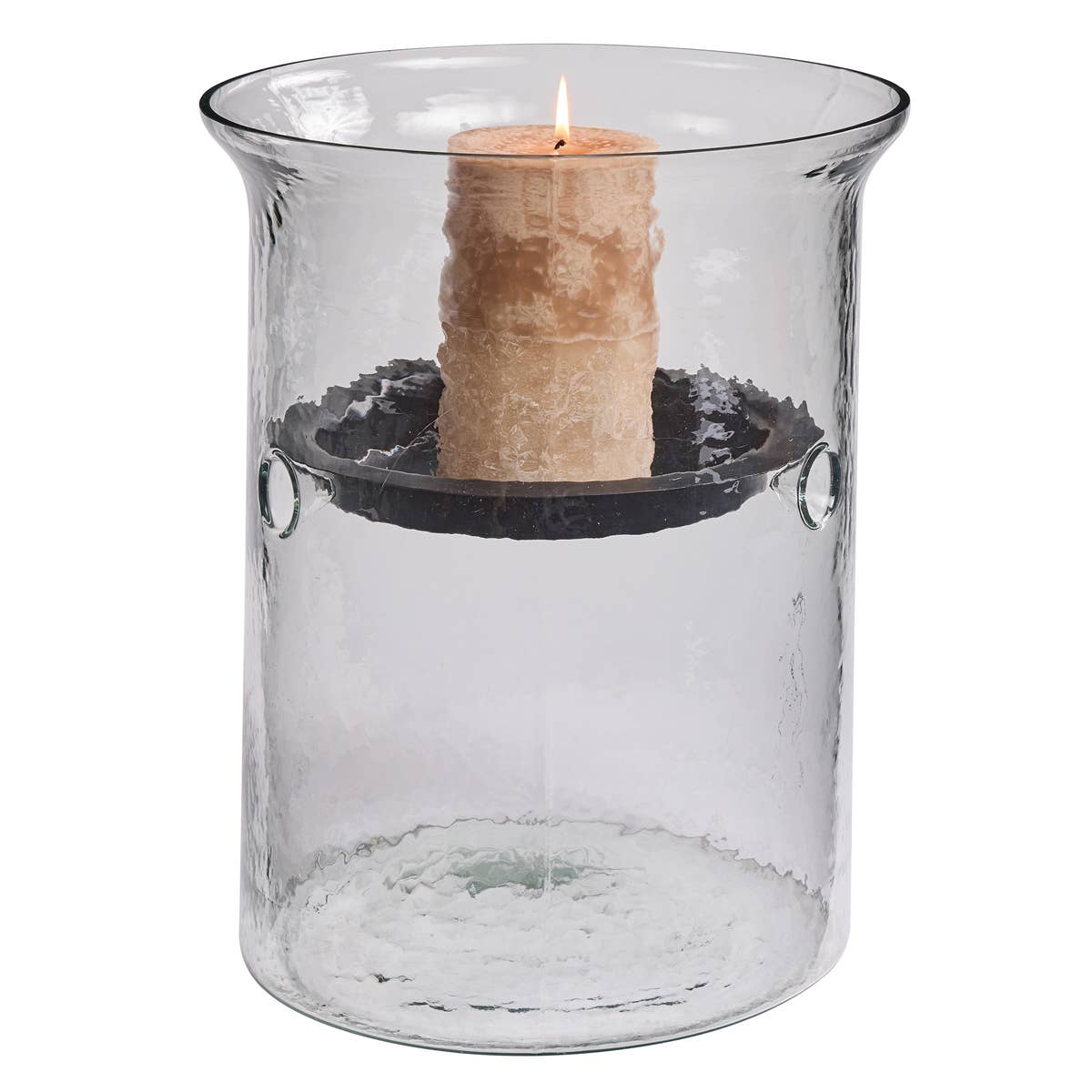 Park Designs - Wholesale Candle Holder - Hammered Glass with Candle Pan - 15" H x 12" D1
