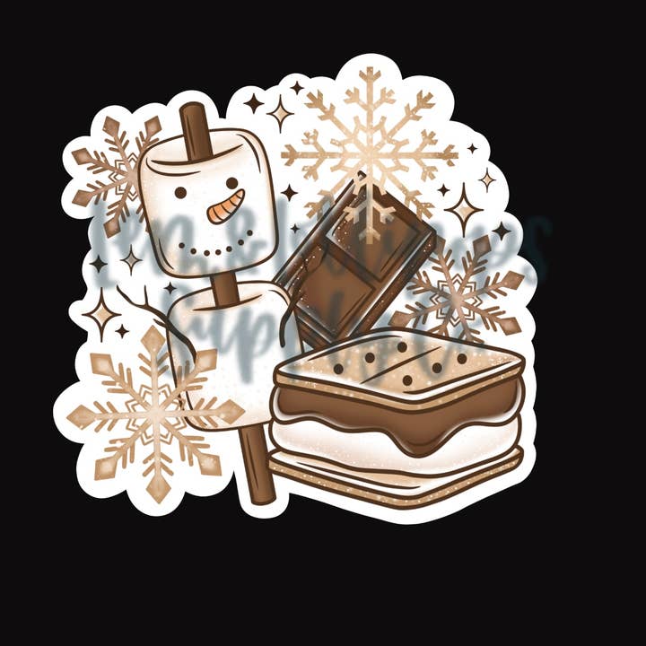 Christmas - S’mores Sticker for wholesale by Lem&Lollipops Supply Co. LLC
